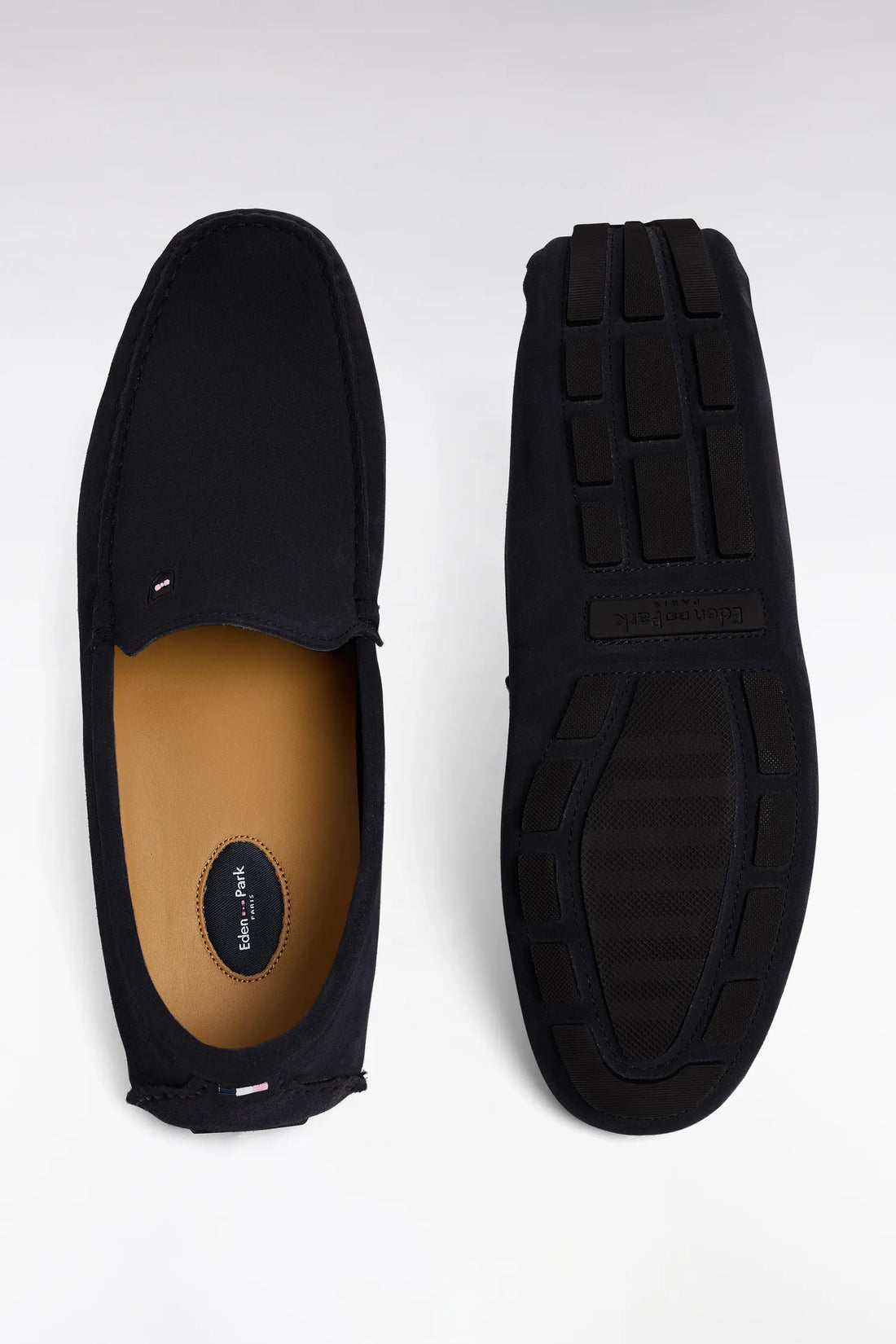 Eden Park 0 Men Navy Blue Suede Leather Loafers SKU: PPSHOMOE0001_BLF Image 02