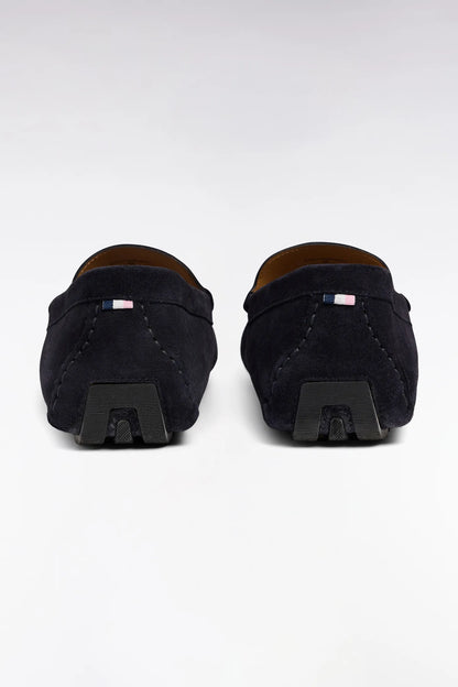 Eden Park 0 Men Navy Blue Suede Leather Loafers SKU: PPSHOMOE0001_BLF Image 03