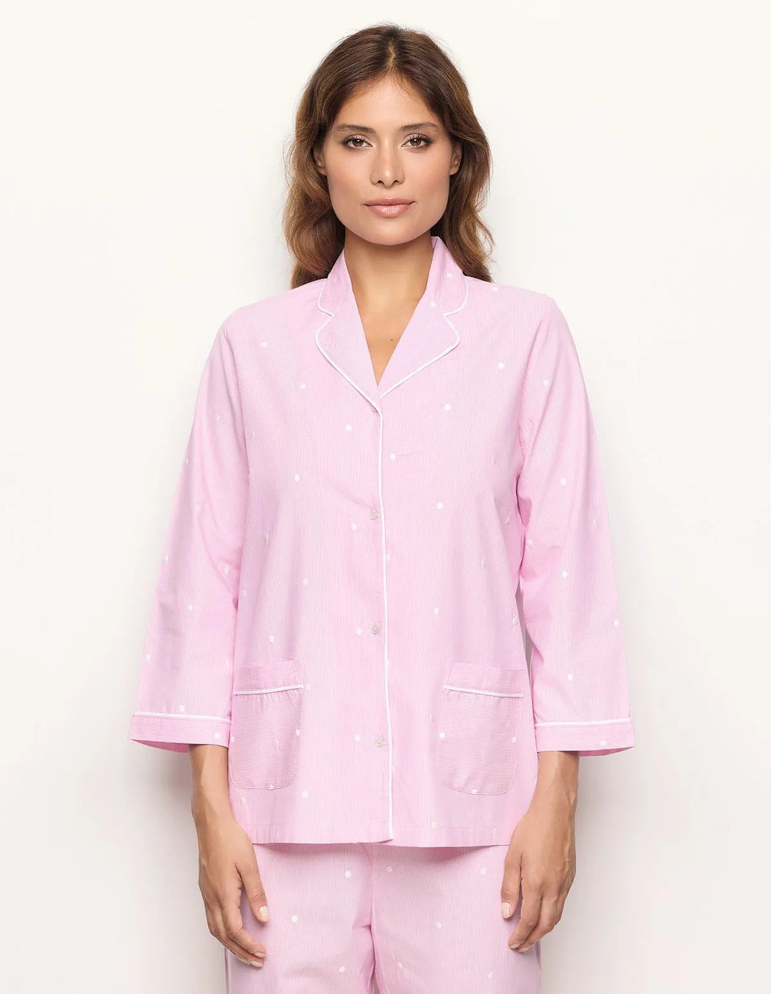 Yamamay_Stripes_Long-Sleeve Shirt-Style Top with Embroidered Polka Dots Ð Daily Pajamas_PPTD183001_171_02
