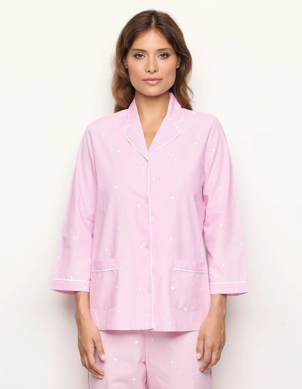 Yamamay_Stripes_Long-Sleeve Shirt-Style Top with Embroidered Polka Dots Ð Daily Pajamas_PPTD183001_171_02
