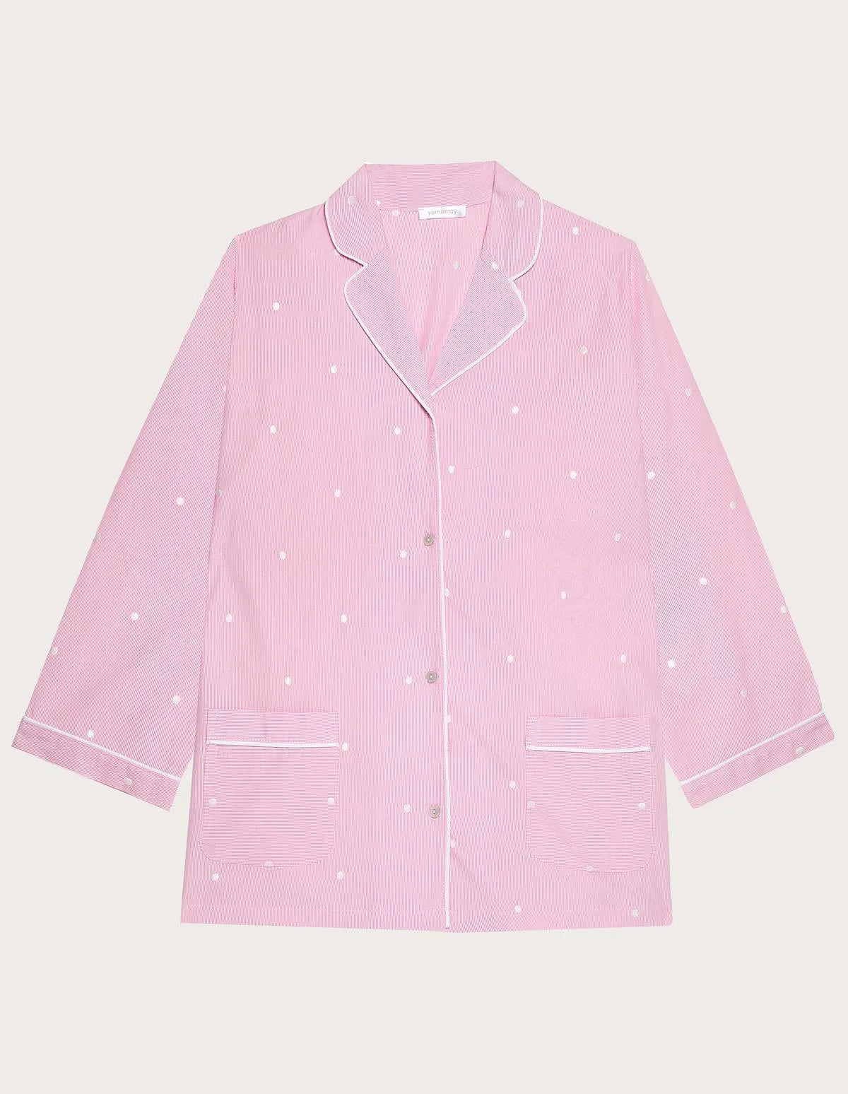 Yamamay_Stripes_Long-Sleeve Shirt-Style Top with Embroidered Polka Dots Ð Daily Pajamas_PPTD183001_171_05