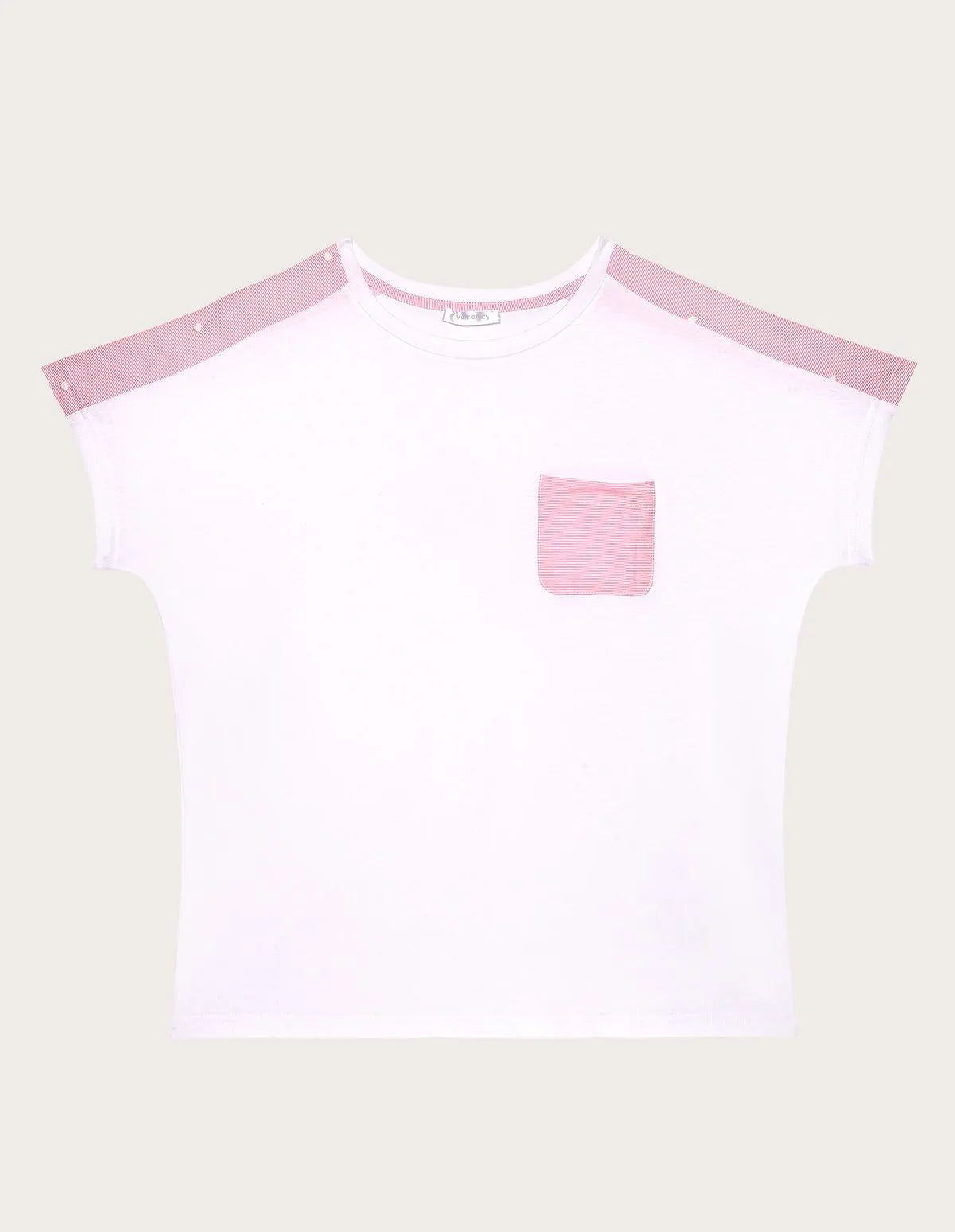 Yamamay_Optical White_White Short-Sleeve Top with Embroidered Polka Dots Ð Daily Pajamas_PPTD183002_015_05