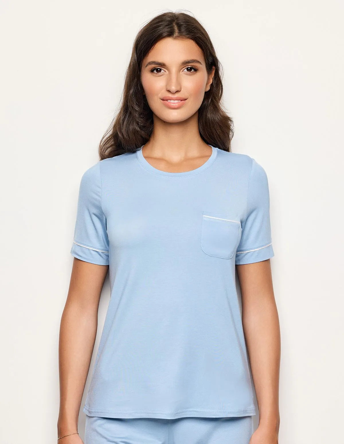 Yamamay_Baby Blue_Crew Neck Pajama T-Shirt with Tencelª Modal Ð Daily Modal_PPTD183004_032_02