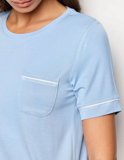Yamamay_Baby Blue_Crew Neck Pajama T-Shirt with Tencelª Modal Ð Daily Modal_PPTD183004_032_04
