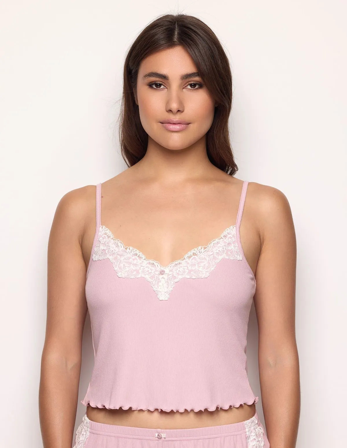 Yamamay_Clay Rose_Embroidered Top Ð Basic Modal/Cotton Rib_PPTD183006_239_02