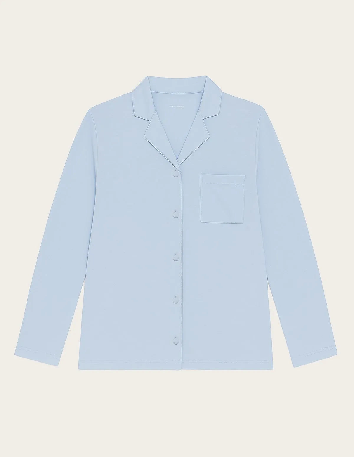 Yamamay_Azure_Light Blue Open Long-Sleeve Cotton Top Ð Sleep Wellness_PPTD183007_012_05