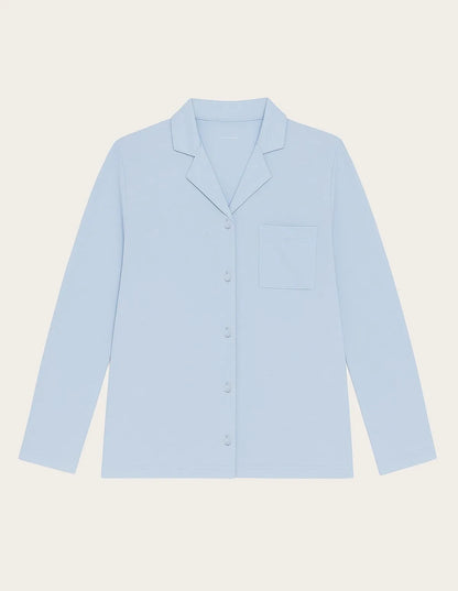 Yamamay_Azure_Light Blue Open Long-Sleeve Cotton Top Ð Sleep Wellness_PPTD183007_012_05