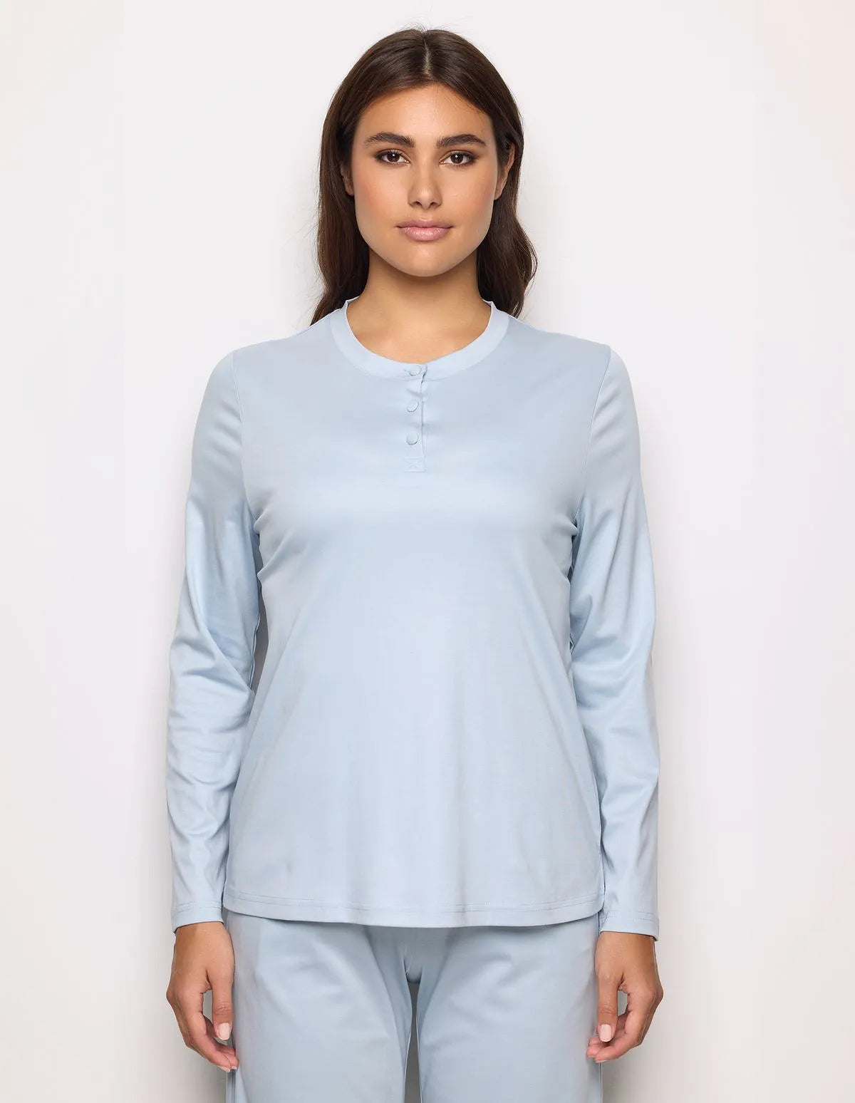 Yamamay_Azure_Light Blue Long-Sleeve Henley-Style Top Ð Sleep Wellness_PPTD183008_012_02