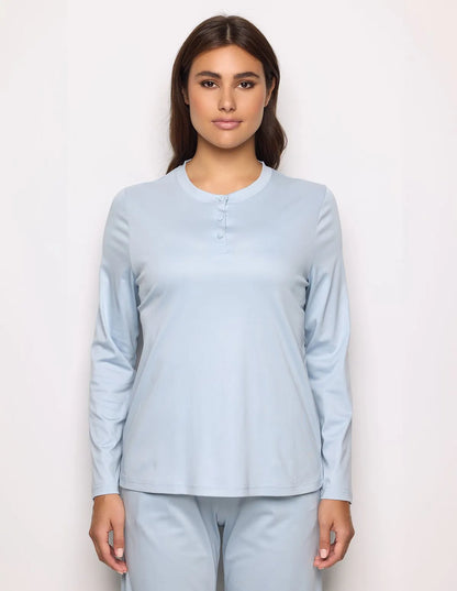 Yamamay_Azure_Light Blue Long-Sleeve Henley-Style Top Ð Sleep Wellness_PPTD183008_012_02