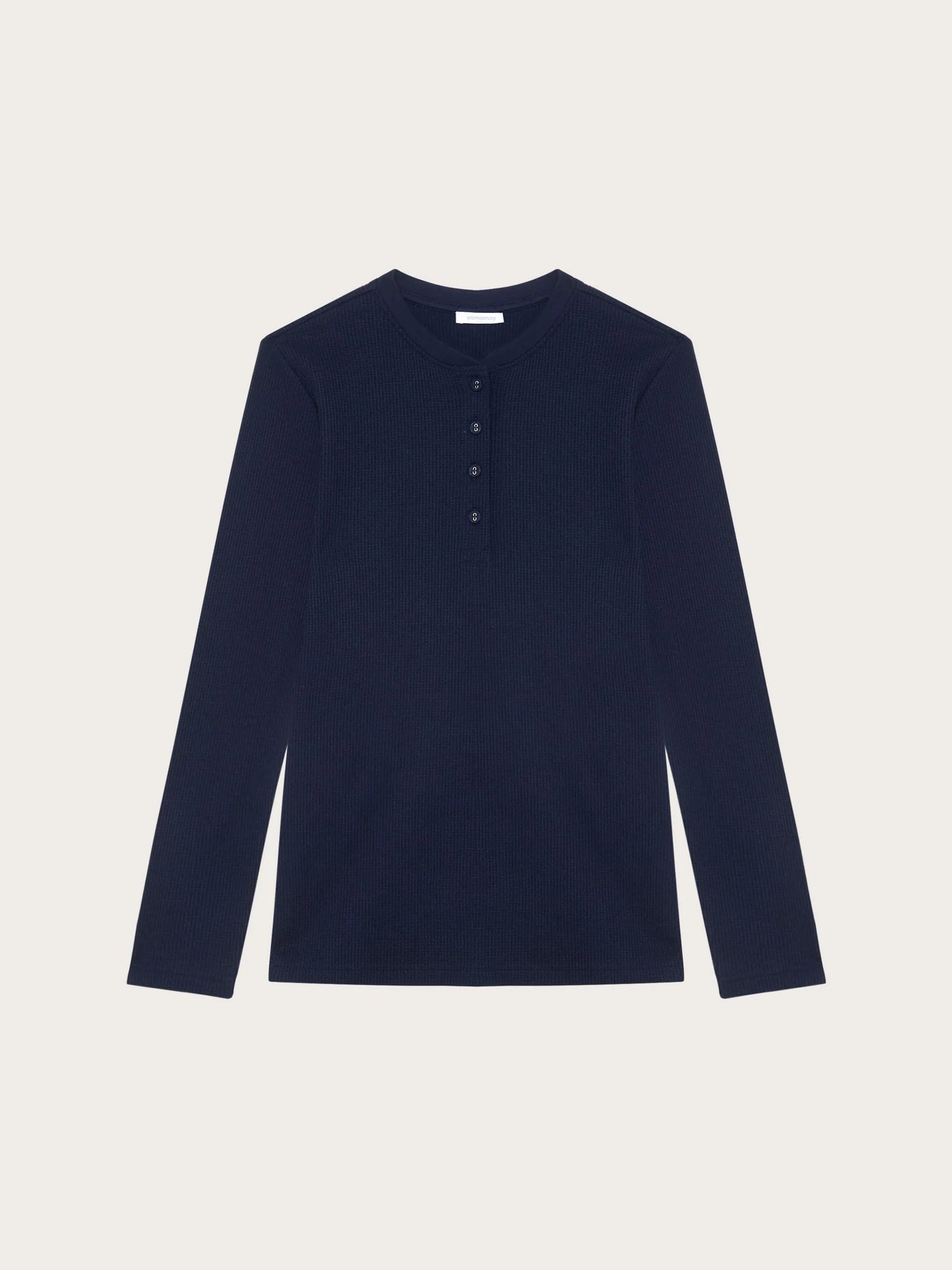 Yamamay_Night Blue_Waffle-Effect Cotton Jersey Top Mix and Match_PPTD184001_024_04