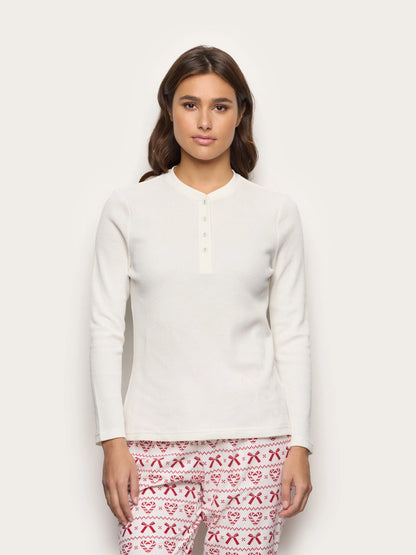 Yamamay_Almond_Waffle-Effect Cotton Jersey Top Mix and Match_PPTD184001_244_02