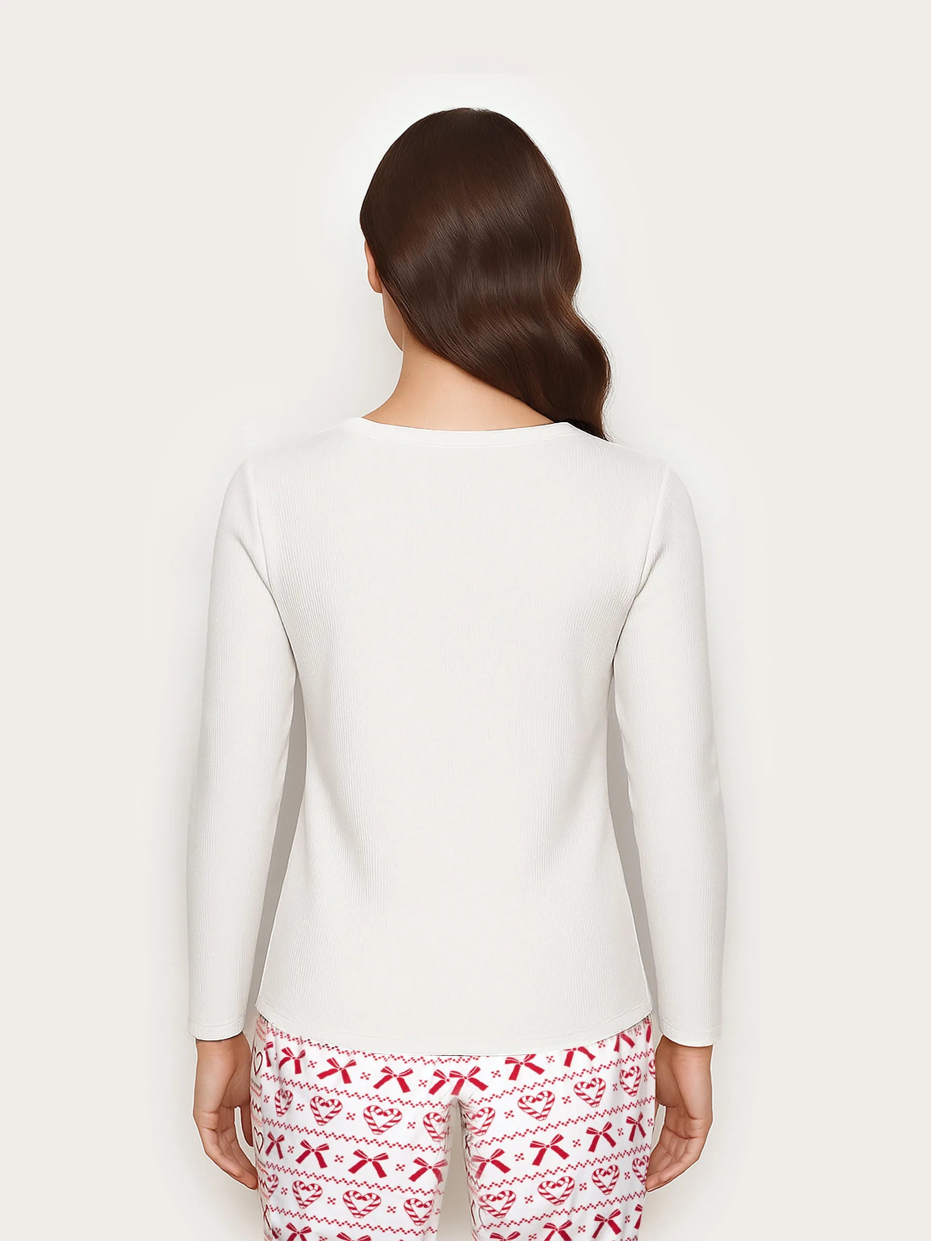 Yamamay_Almond_Waffle-Effect Cotton Jersey Top Mix and Match_PPTD184001_244_03