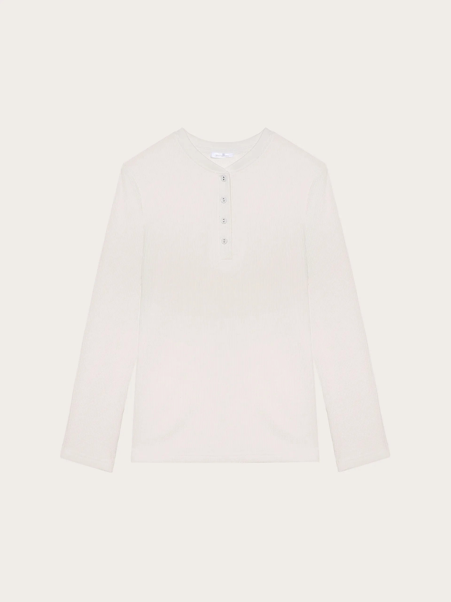 Yamamay_Almond_Waffle-Effect Cotton Jersey Top Mix and Match_PPTD184001_244_04