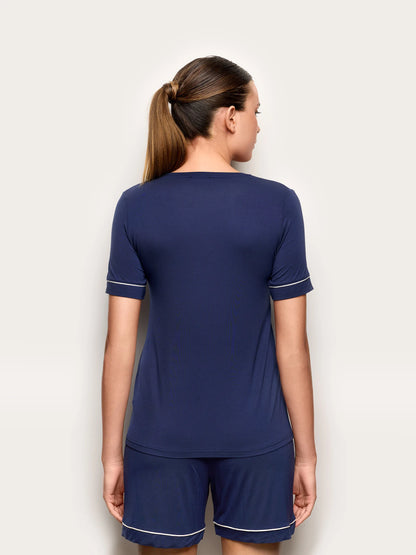 Yamamay_Dark Blue_Short-Sleeve T-Shirt - Daily Modal_PPTD191001_215_02