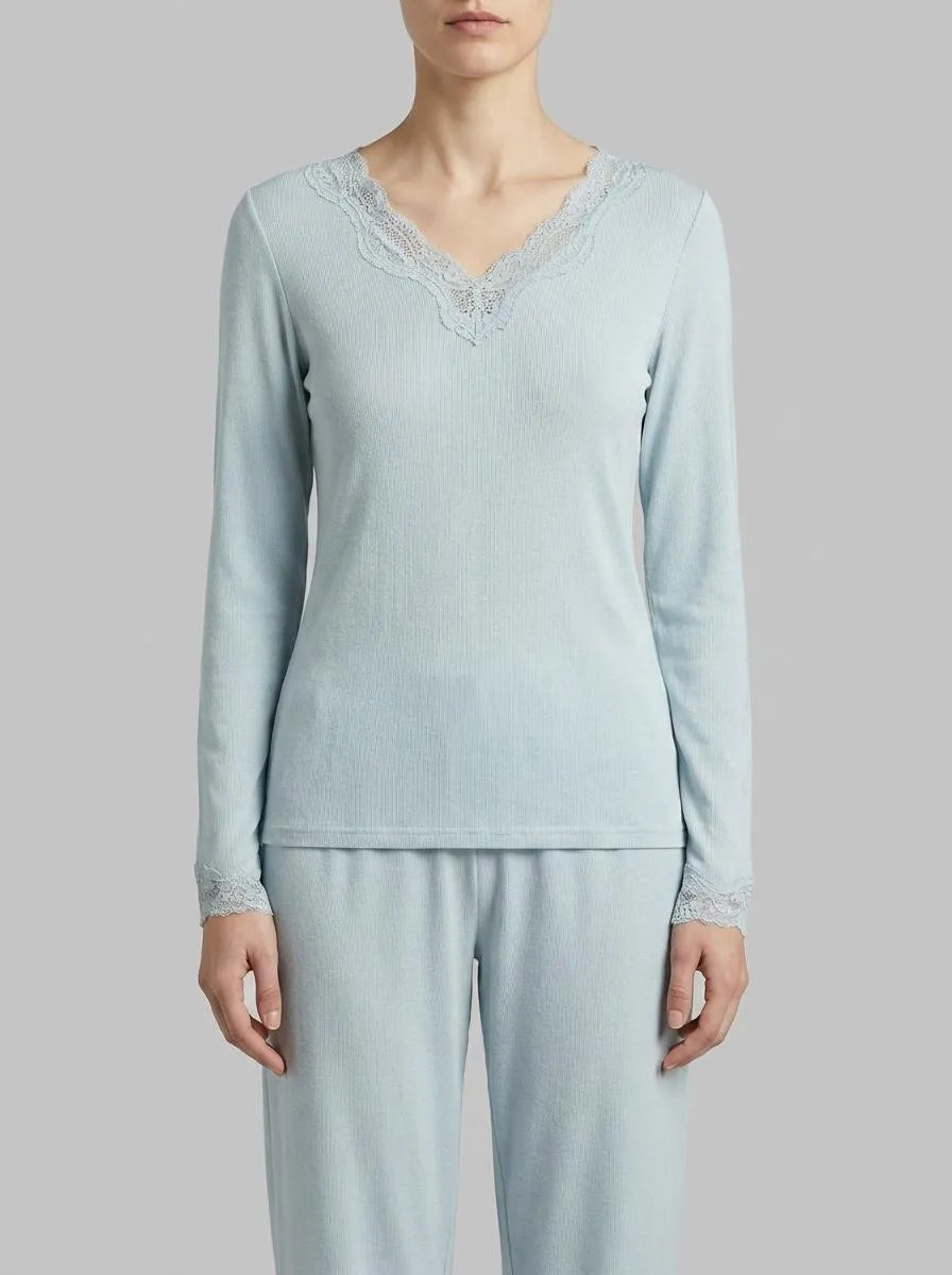 Yamamay_Light Azure_Maglia Manica Lunga - Modal Rib_PPTD191005_013_00