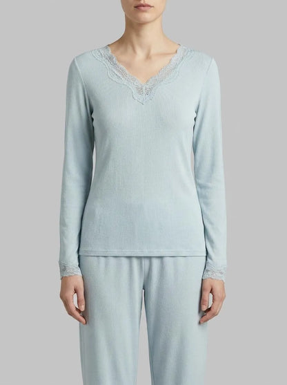 Yamamay_Light Azure_Maglia Manica Lunga - Modal Rib_PPTD191005_013_00