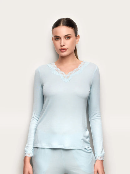 Yamamay_Light Azure_Maglia Manica Lunga - Modal Rib_PPTD191005_013_01