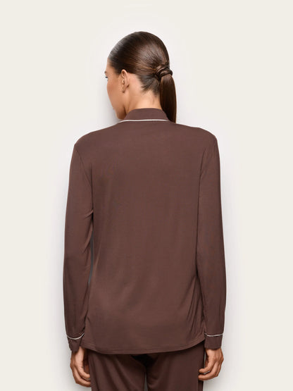 Yamamay CHOCOLATE Women Long-Sleeve Shirt - Daily Modal SKU: PPTD193001_033 Image 04