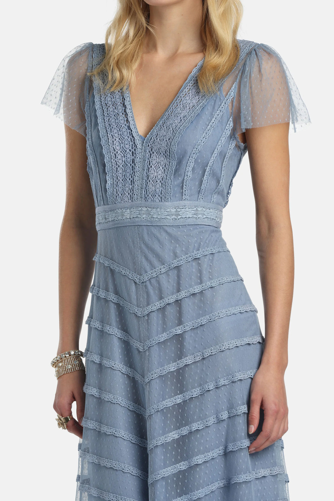 Luisa Spagnoli Fiordaliso Women Prontezza - Elegant Embroidered Gown SKU: PRONTEZZA_0612 Image 03