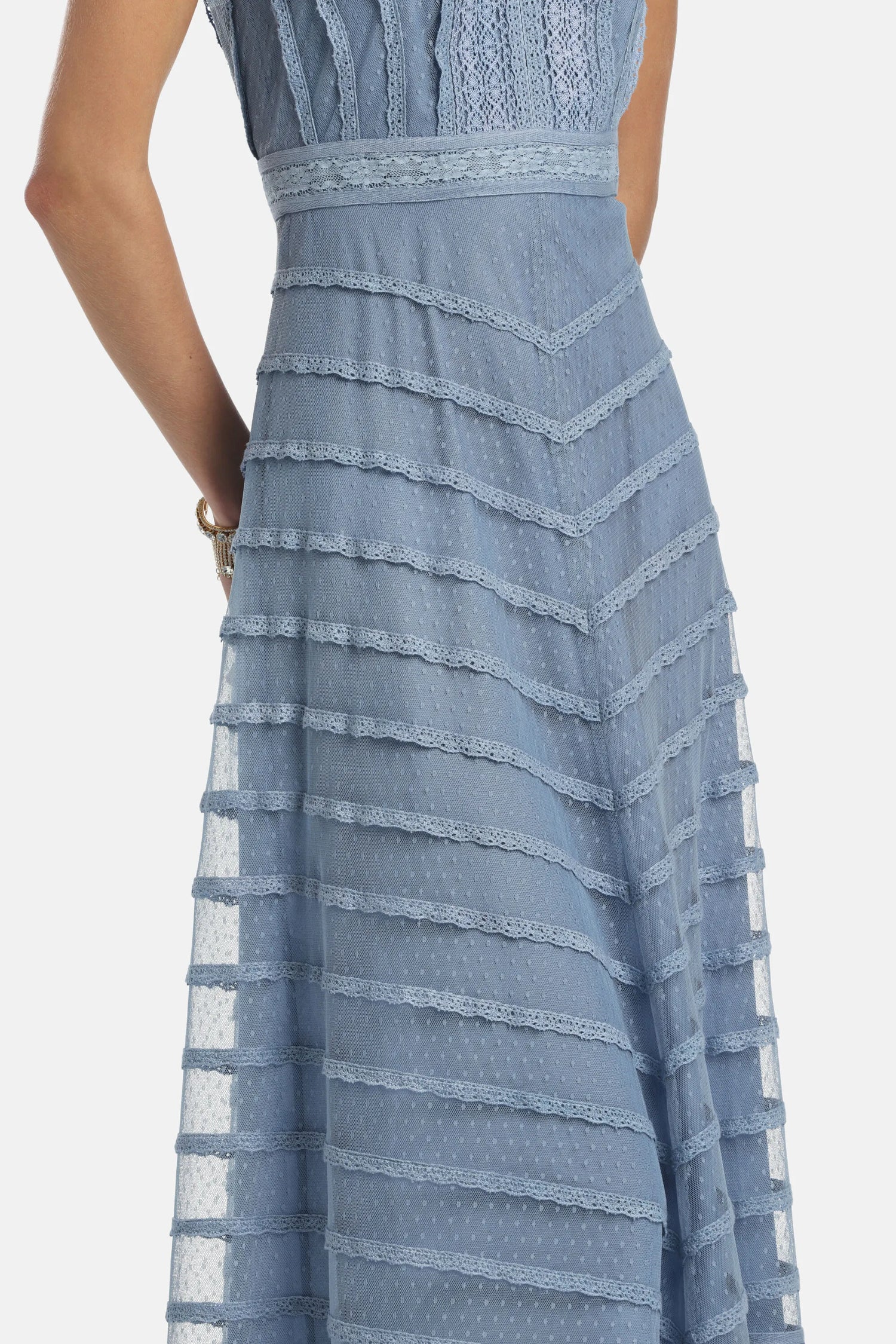 Luisa Spagnoli Fiordaliso Women Prontezza - Elegant Embroidered Gown SKU: PRONTEZZA_0612 Image 04