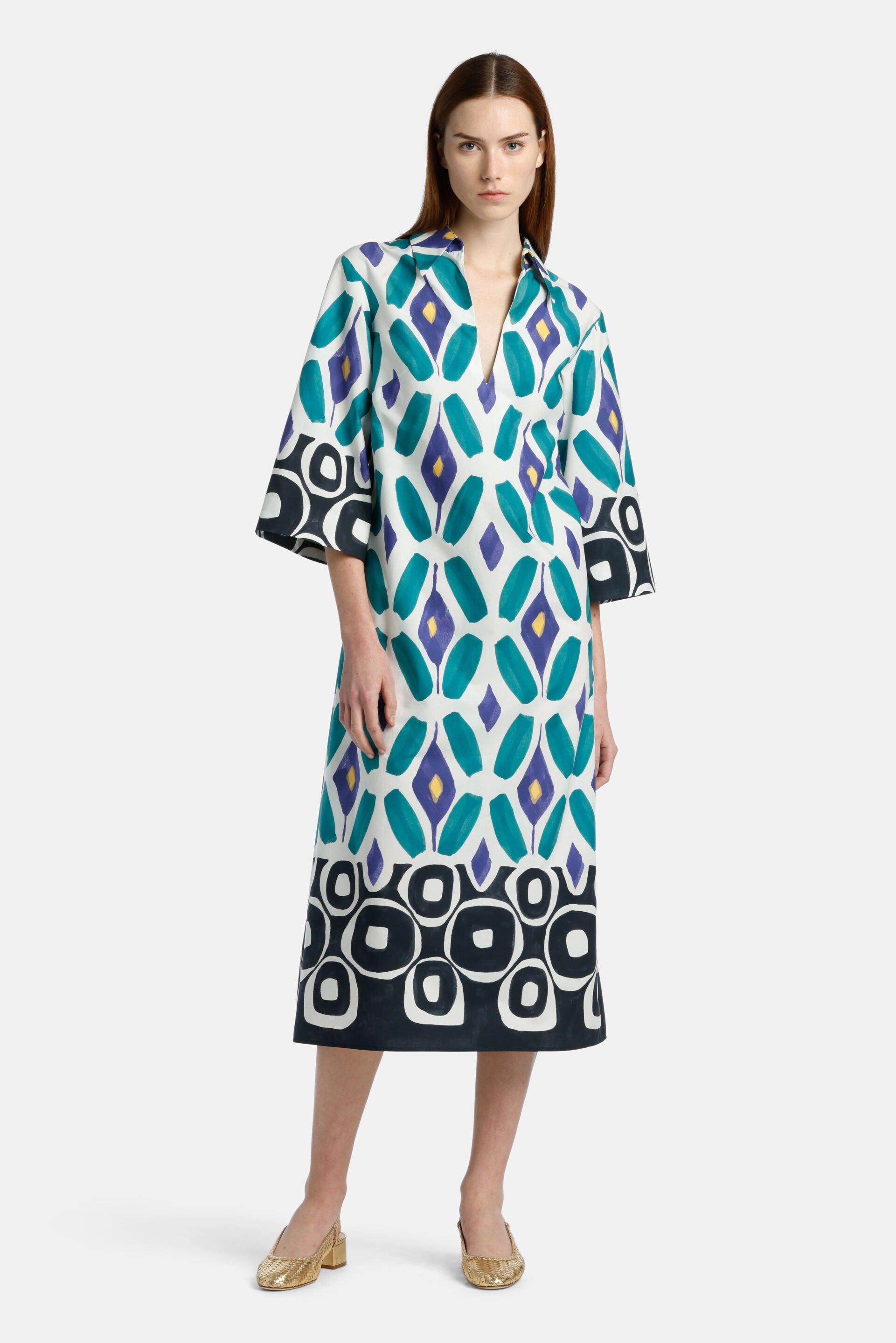 Luisa Spagnoli_Prudenza - Watercolour Print Dress_PRUDENZA_3896_01