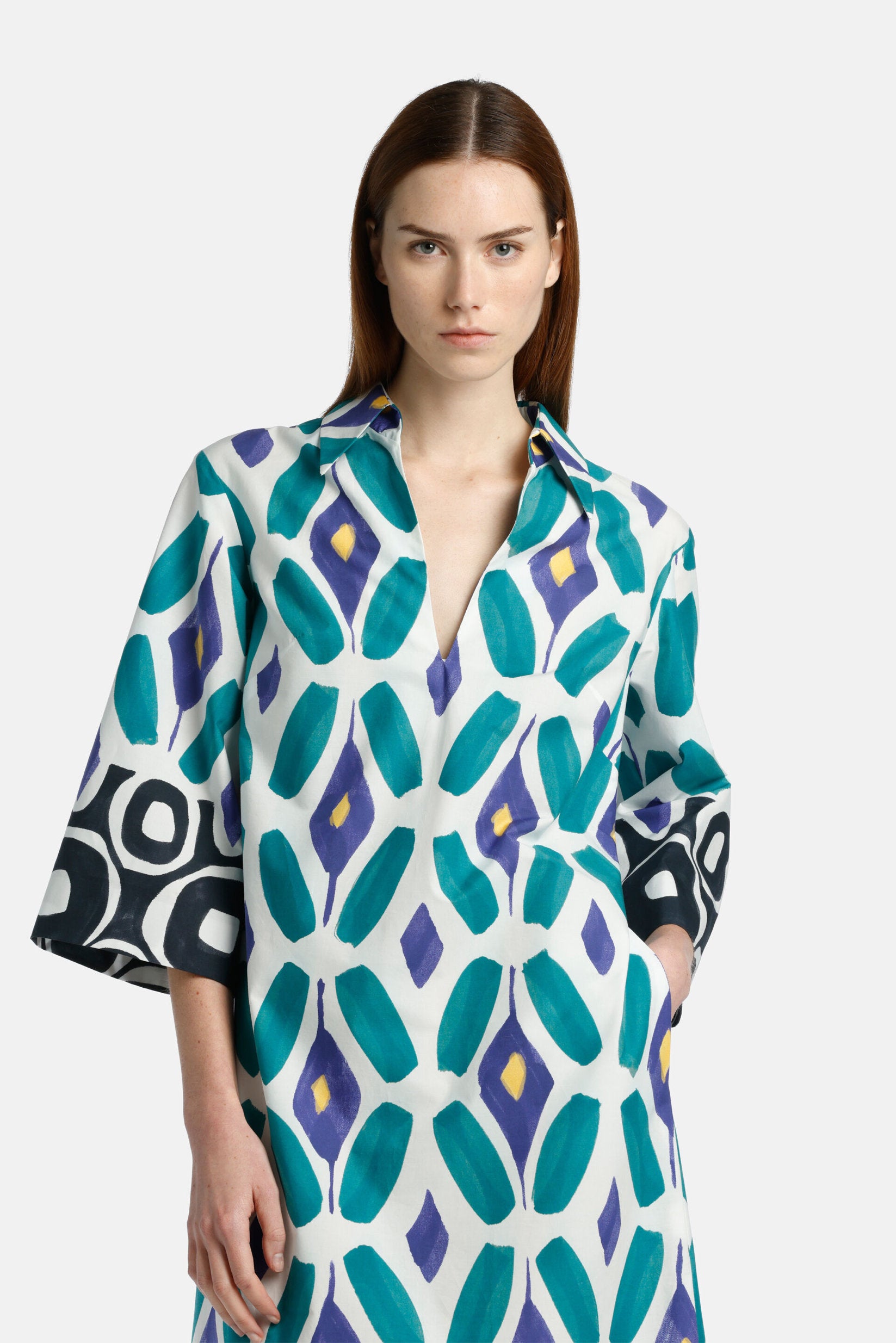 Luisa Spagnoli_Prudenza - Watercolour Print Dress_PRUDENZA_3896_04