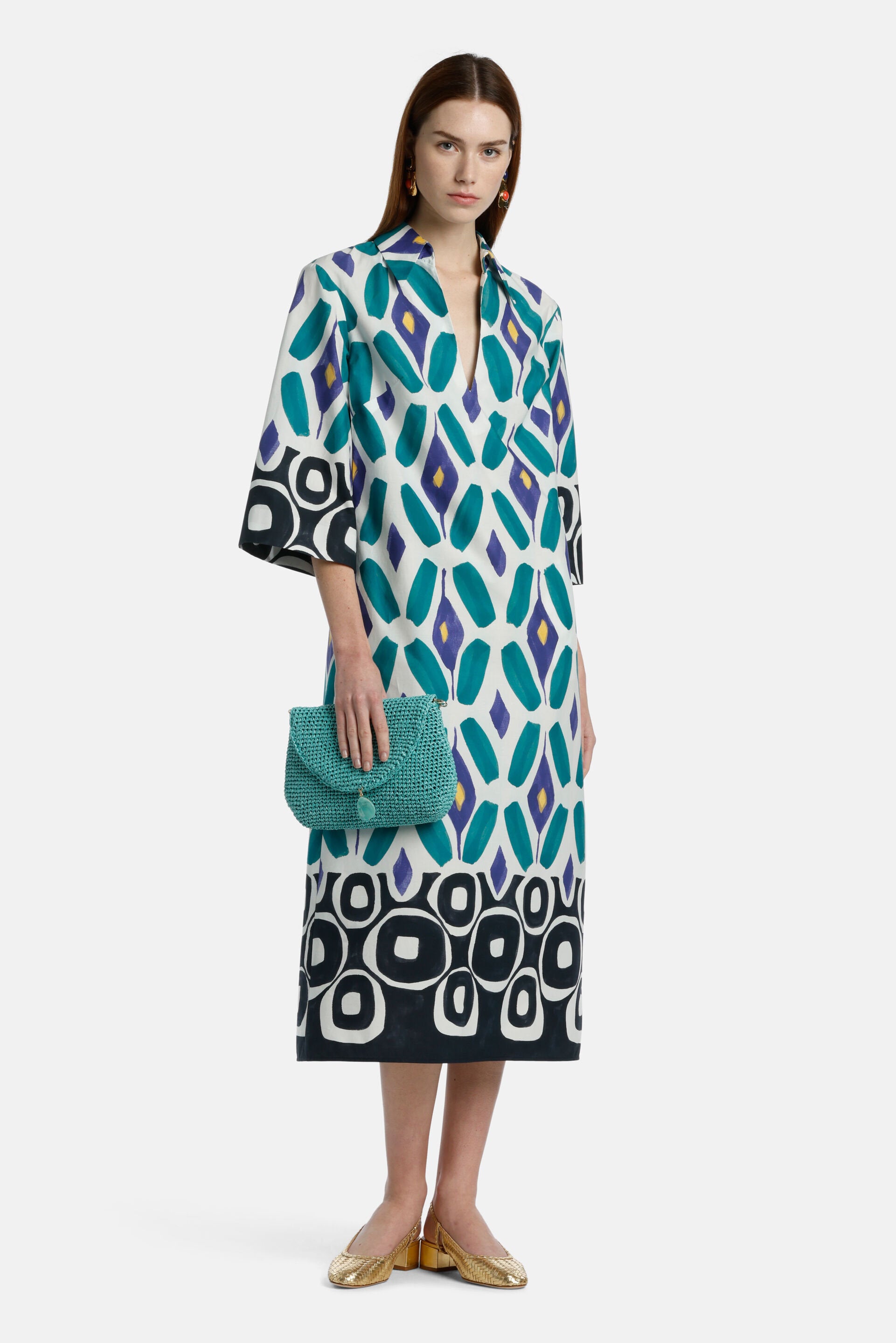 Luisa Spagnoli_Prudenza - Watercolour Print Dress_PRUDENZA_3896_05