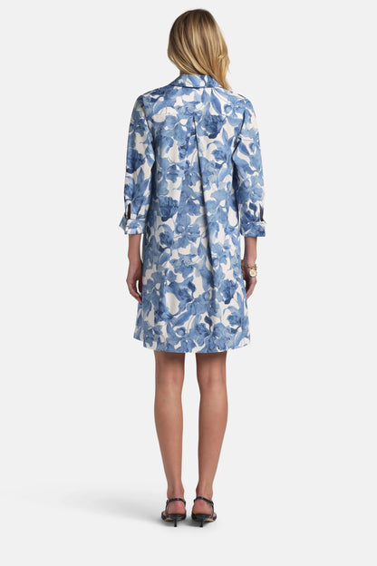 Luisa Spagnoli Var Panna Bluette Women Pungente - Floral Minidress SKU: PUNGENTE_4556 Image 02