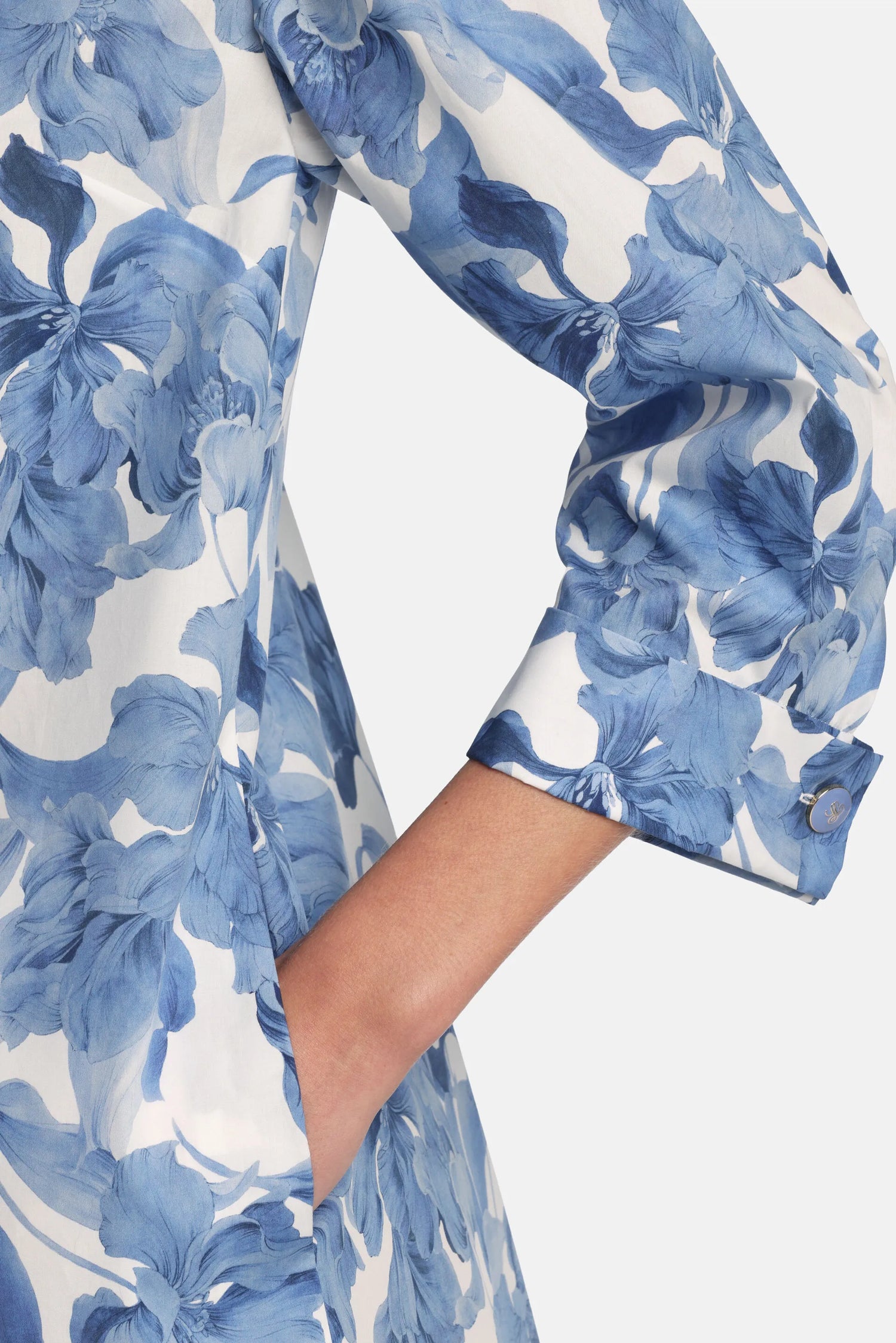 Luisa Spagnoli Var Panna Bluette Women Pungente - Floral Minidress SKU: PUNGENTE_4556 Image 04