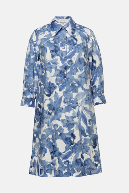 Luisa Spagnoli Var Panna Bluette Women Pungente - Floral Minidress SKU: PUNGENTE_4556 Image 05
