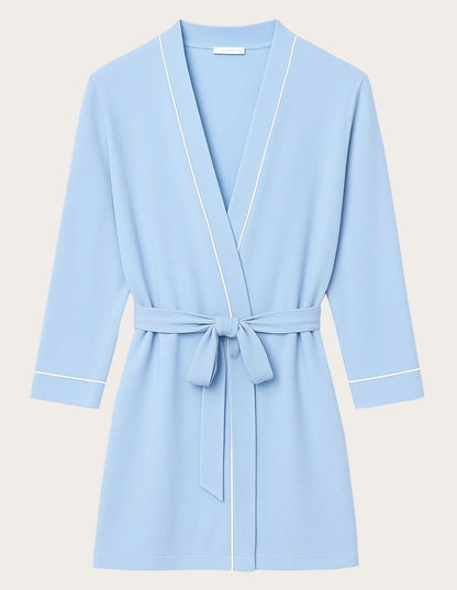 Yamamay_Baby Blue_Short Robe with Belt Daily with Tencelª Modal Ð Daily Modal_PVED183001_032_05