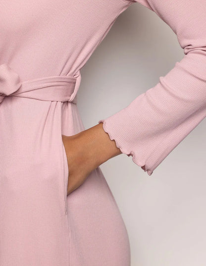 Yamamay_Clay Rose_Embroidered Robe Ð Basic Modal/Cotton Rib_PVED183002_239_05