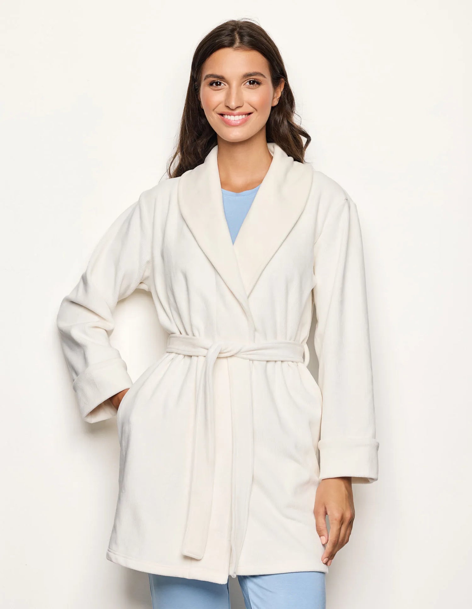 Yamamay_Almond_Chenille Dressing Gown_PVED183004_244_01