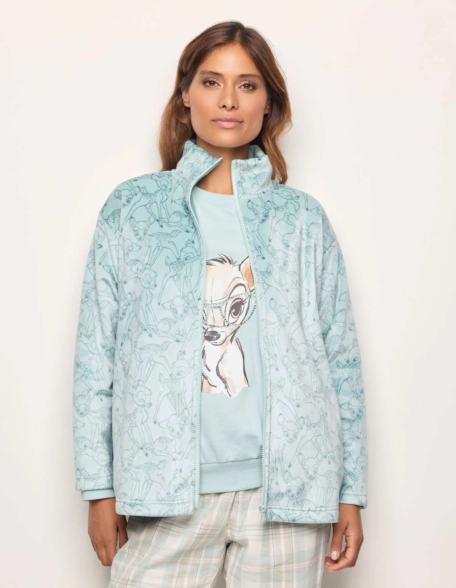 Yamamay_Printed_Disney¨ Bambi Faux Fur Effect Dressing Gown_PVED184001_128_01