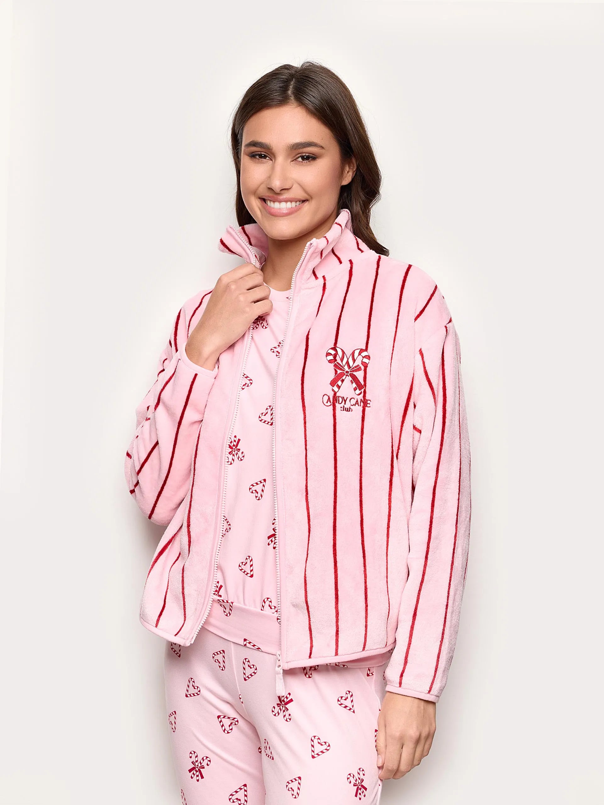 Yamamay_Printed_Candy Cane Club Fur Jacket_PVED184006_128_01