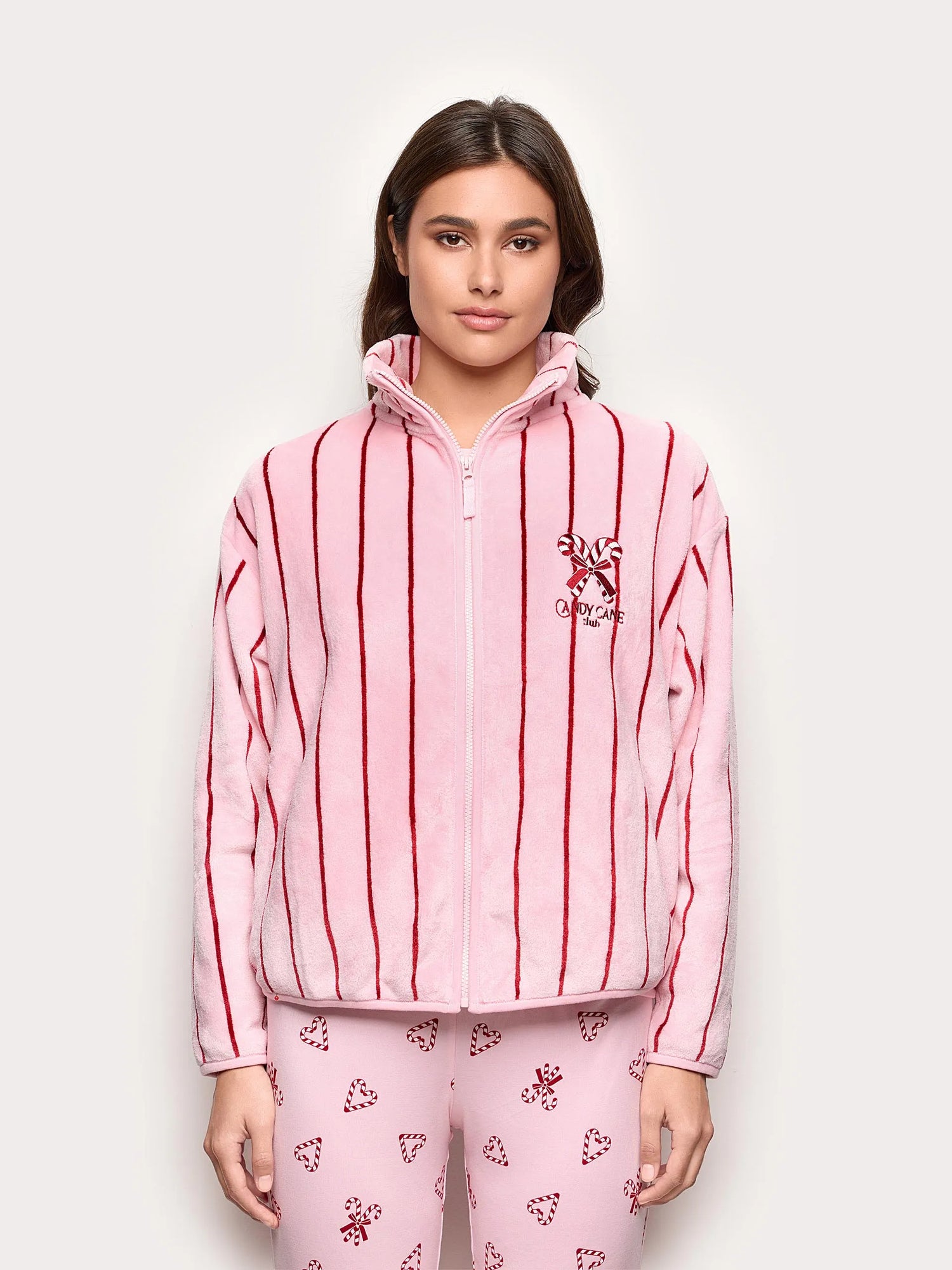 Yamamay_Printed_Candy Cane Club Fur Jacket_PVED184006_128_02