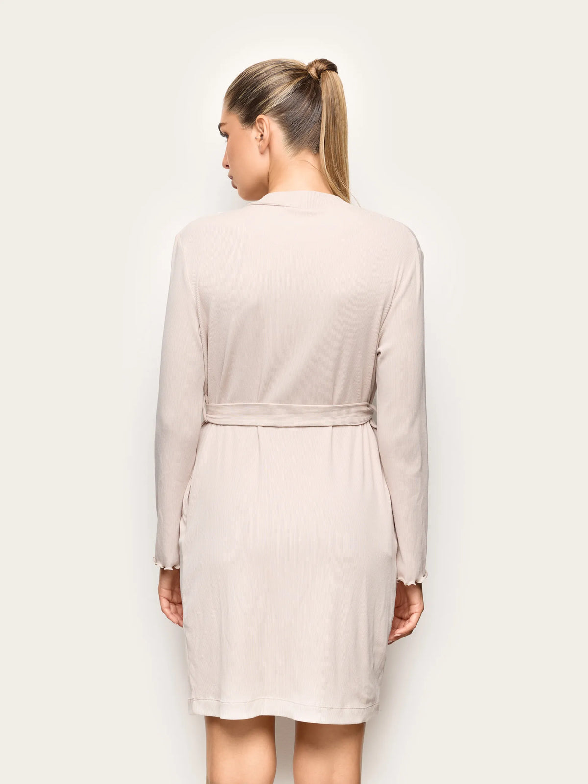 Yamamay BEIGE Women Nightgown - Basic Modal &amp; Cotton Rib SKU: PVED193001_726 Image 04