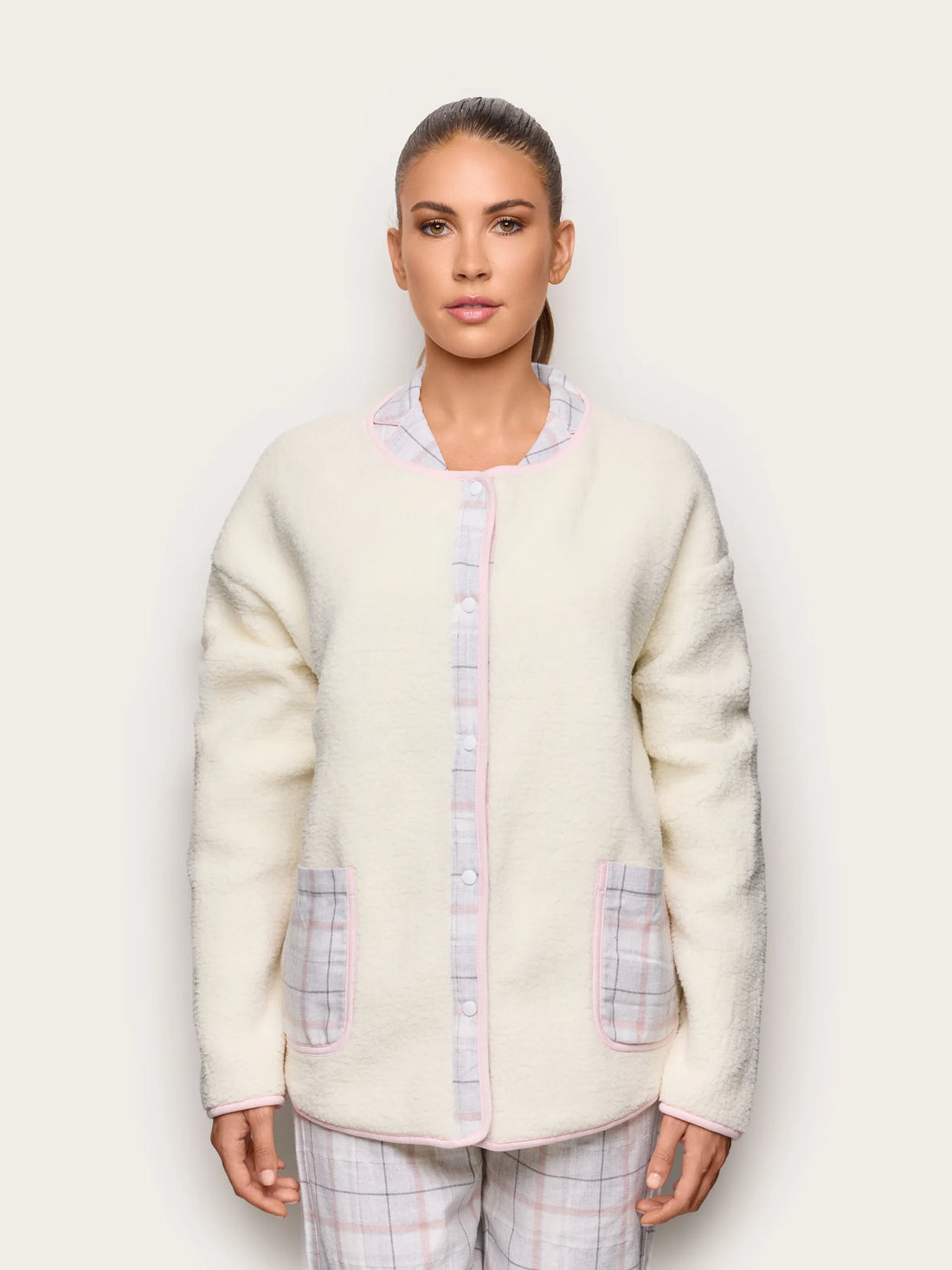 Yamamay ALMOND Women Bed Jacket - Purrfect Dreamer SKU: PVED193004_244 Image 02