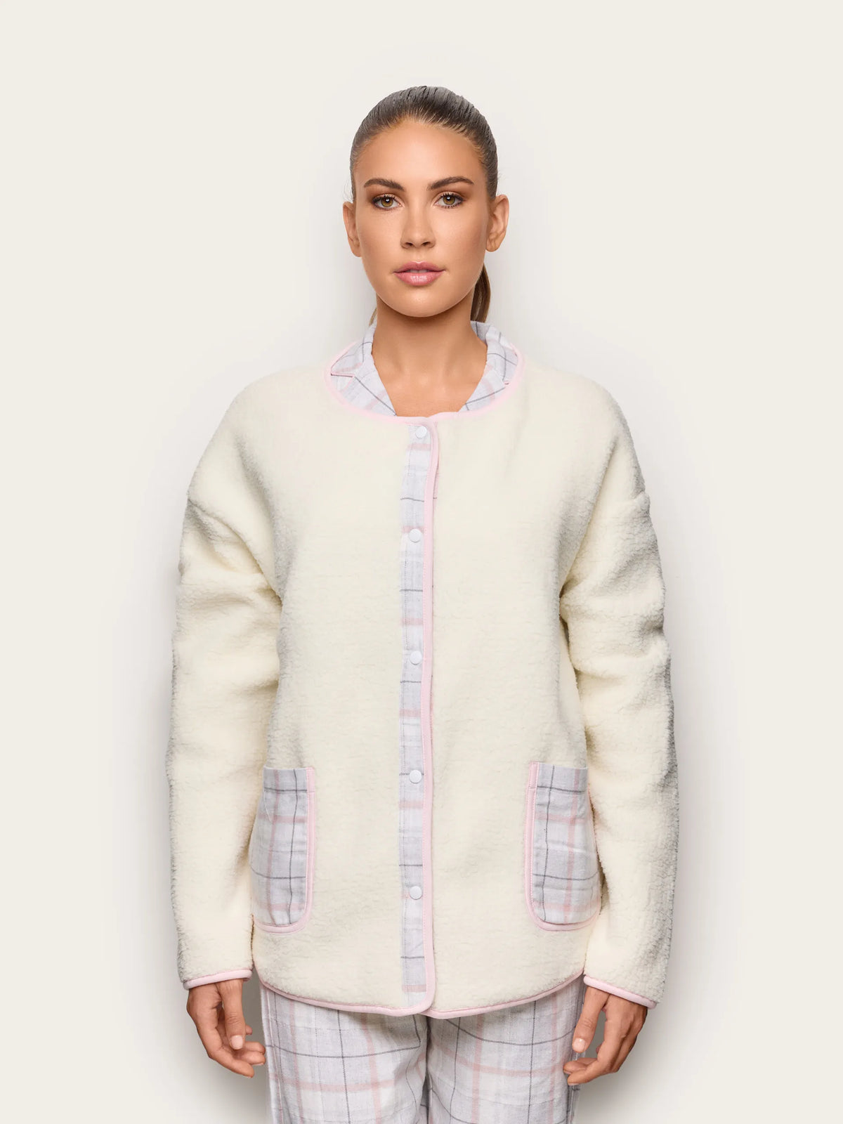 Yamamay ALMOND Women Bed Jacket - Purrfect Dreamer SKU: PVED193004_244 Image 02
