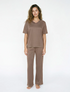Marie France Greige Women Adelina Pant SKU: PYADELINAPANT_Greige Image 01