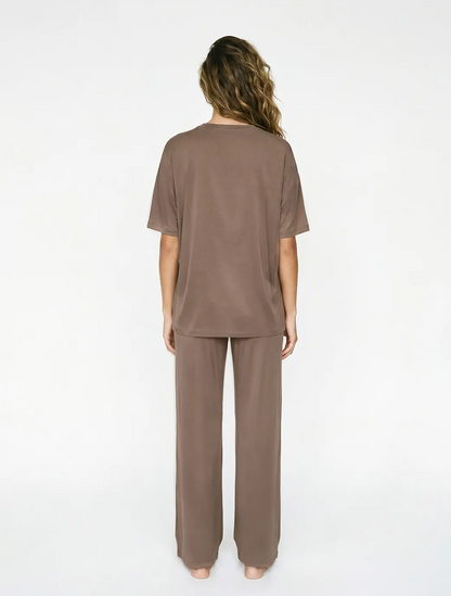 Marie France Greige Women Adelina Pant SKU: PYADELINAPANT_Greige Image 02
