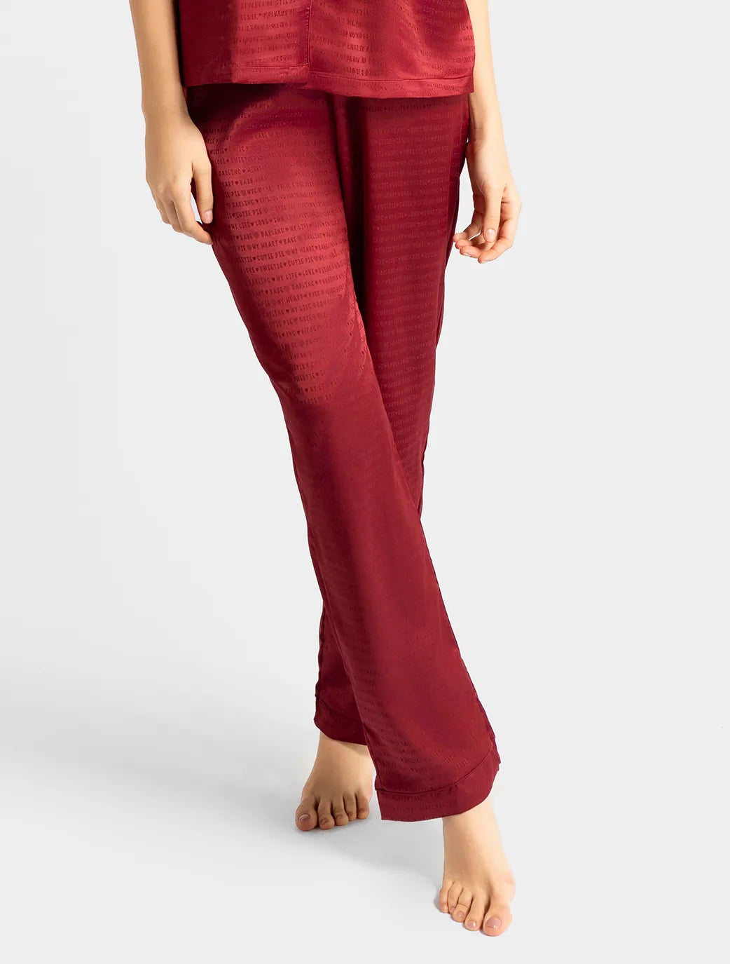 Marie France Amoremio Pant_Burgundy Women Amoremio Pant SKU: PYAMOREMIOPANT_Burgundy Image 03