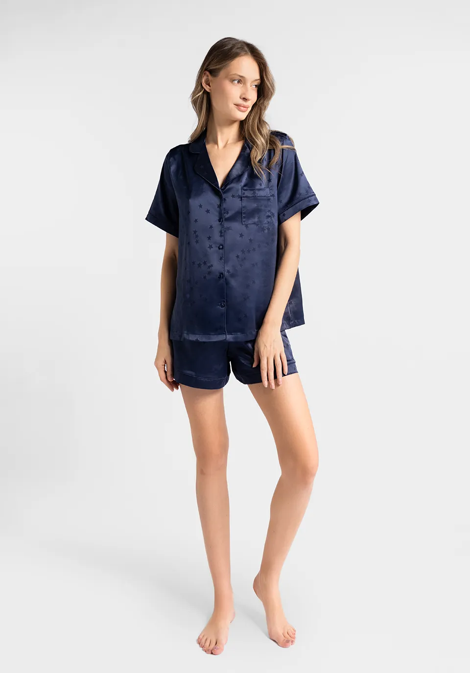 Marie France Asteroid Chemise_Dark Navy Women Asteroid Chemise SKU: PYASTEROIDCHEMISE_Dark Navy Image 03