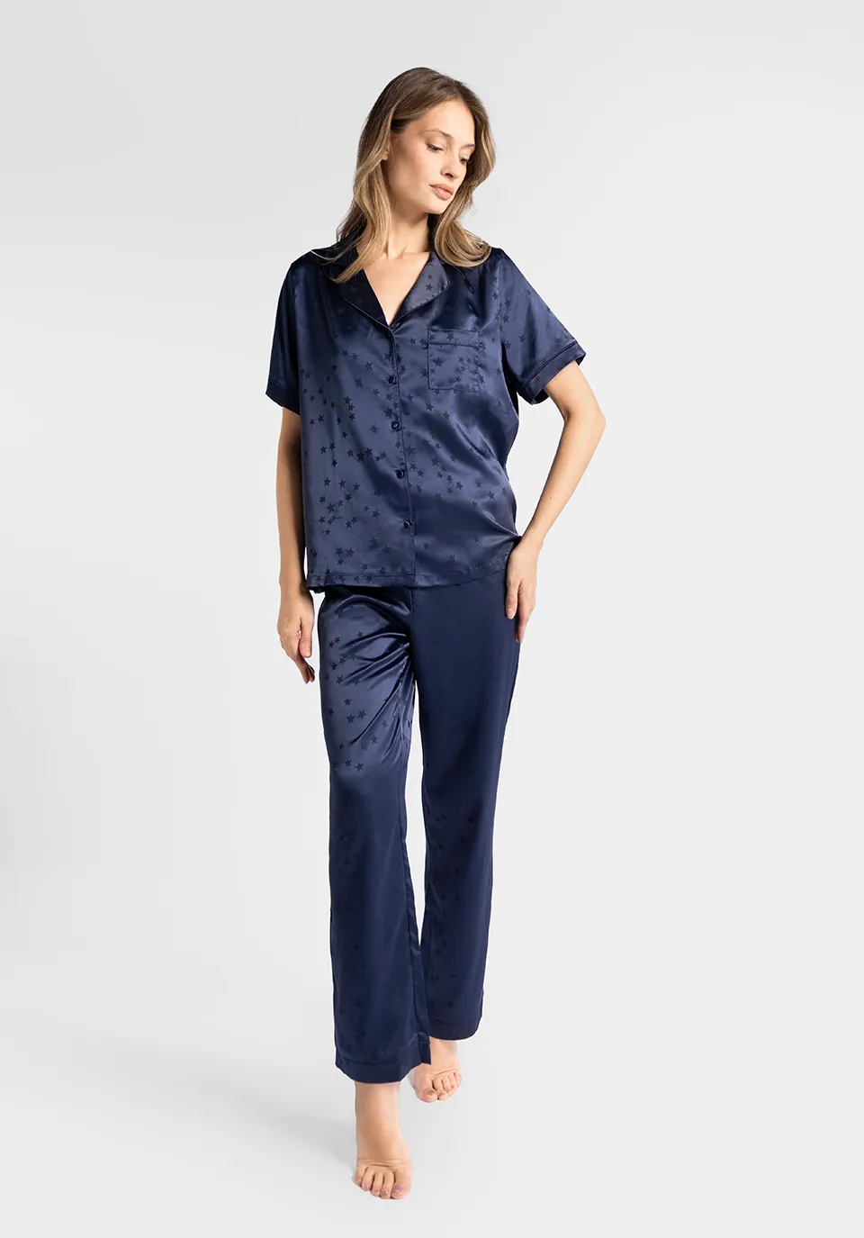 Marie France Asteroid Pant_Dark Navy Women Asteroid Pant SKU: PYASTEROIDPANT_Dark Navy Image 01