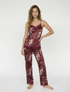 Marie France Multicolor Women Ava Floral Satin Lace Cuff Sleep Trousers SKU: PYAVAPANT_Multicolor Image 01