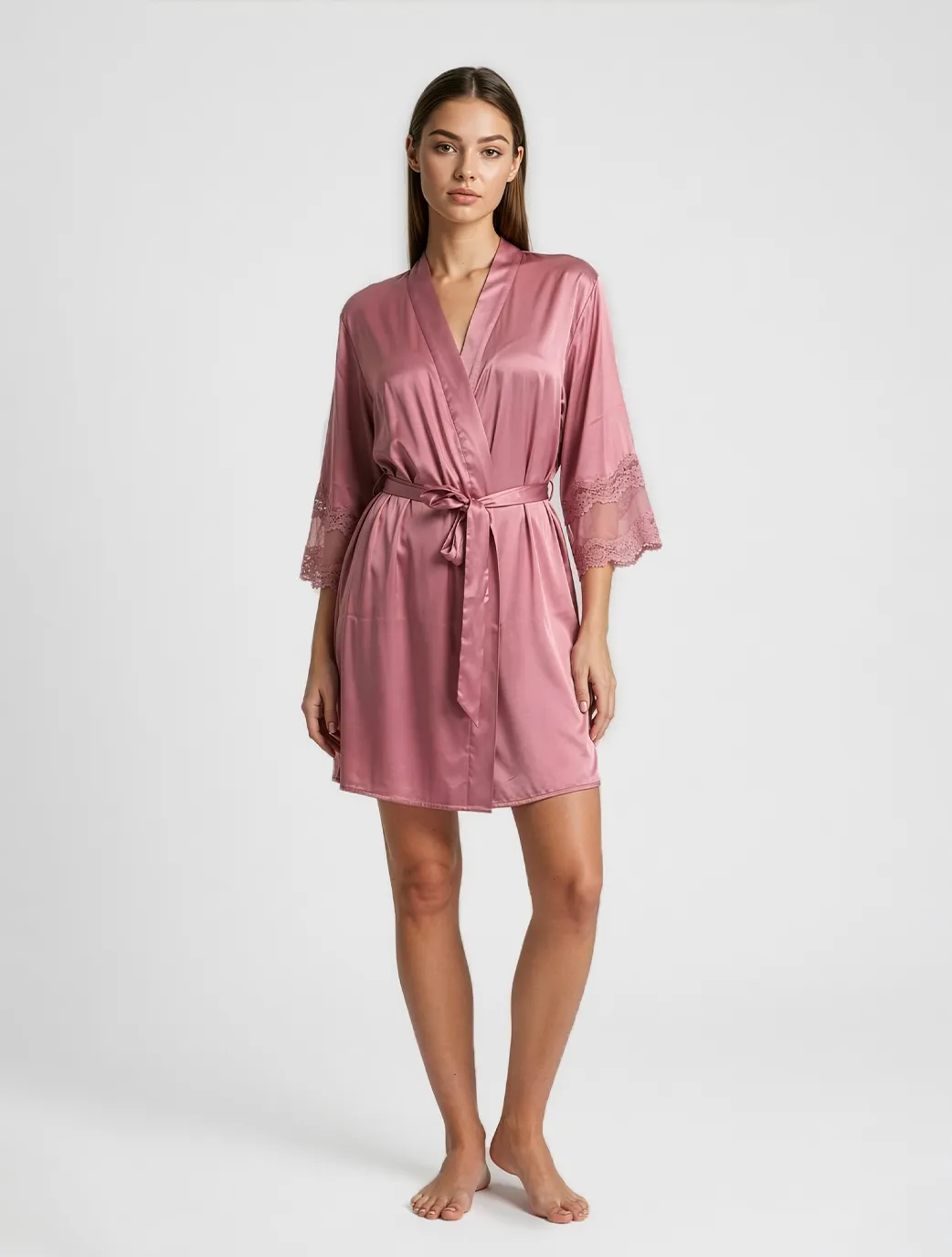Marie France Pink Women Avsy Robe SKU: PYAVSYROBE_Pink Image 03