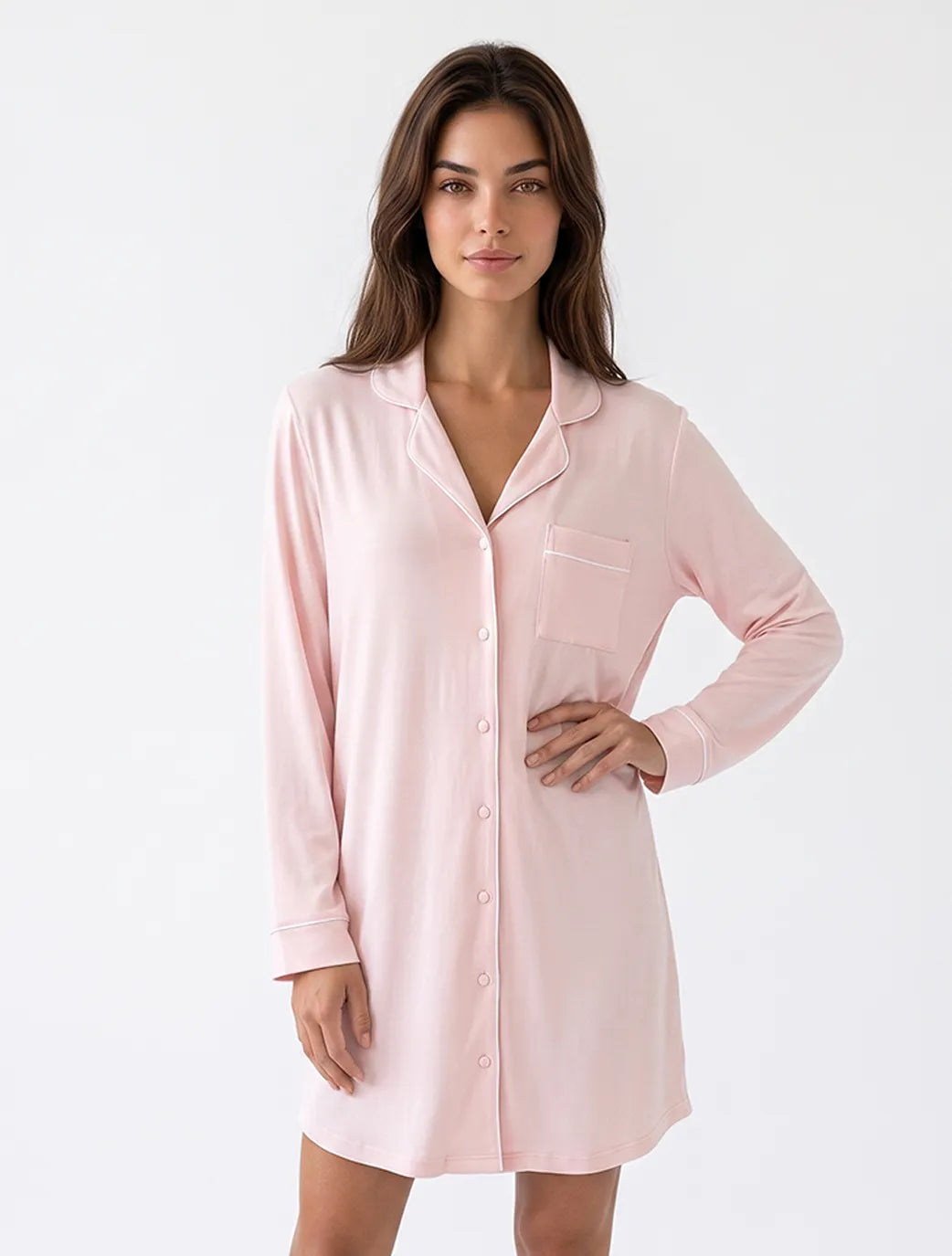 Marie France Pink Women Baylen Chemise SKU: PYBAYLENCHEMISE_Pink Image 01