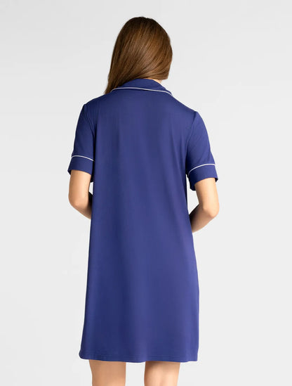 Marie France Bluniva Long Chemise_Navy Women Bluniva Long Chemise SKU: PYBLUNIVALONGCHEMISE_Navy Image 02