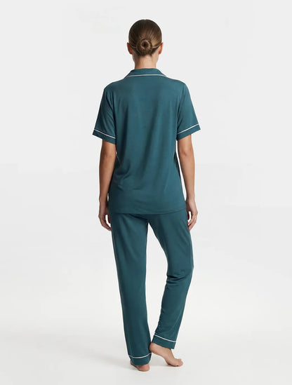 Marie France Green Women Cariss Micro Pajama Pant SKU: PYCARISSPANT_Green Image 02