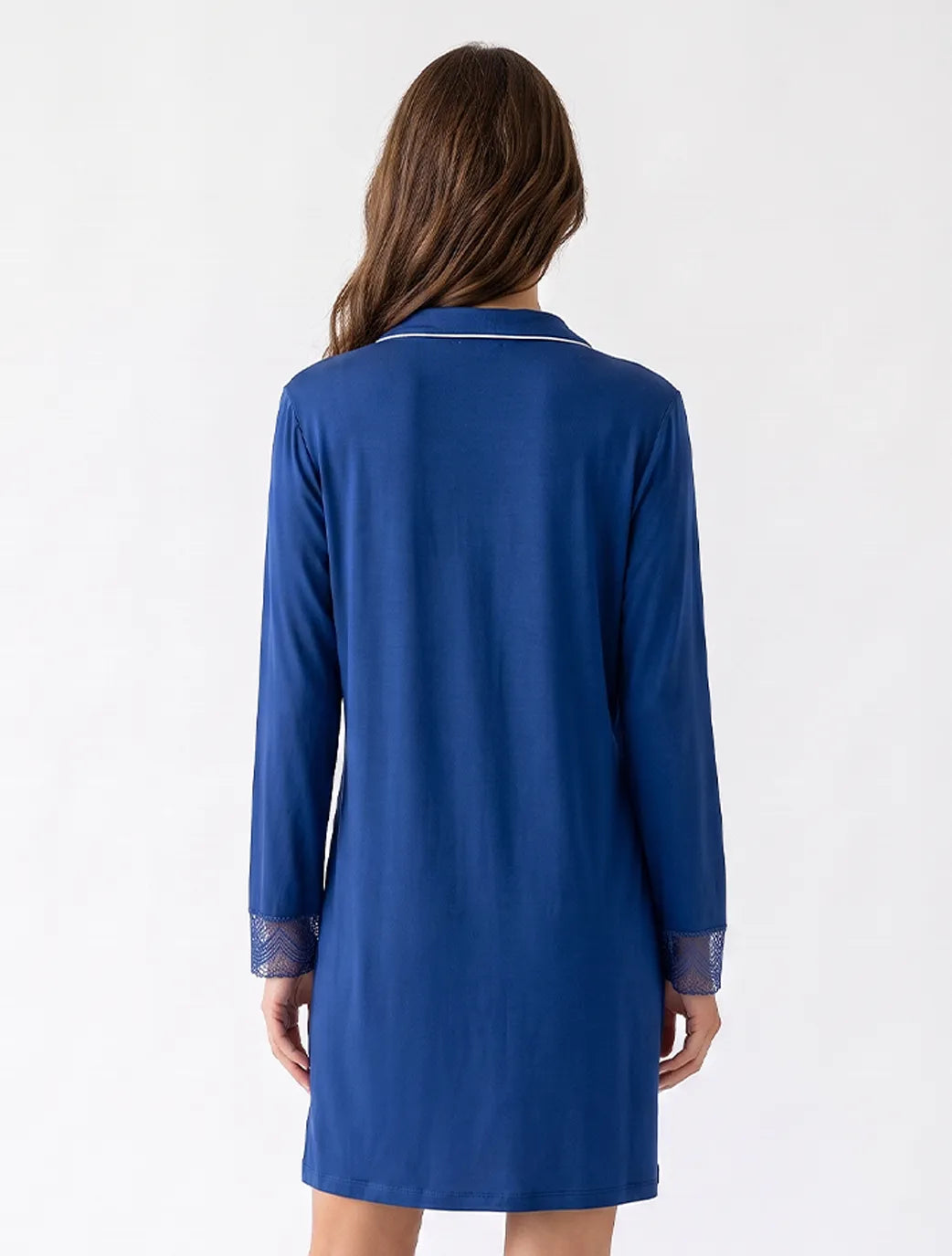 Marie France Navy Women Danna Chemise SKU: PYDANNACHEMISE_NAVY Image 02